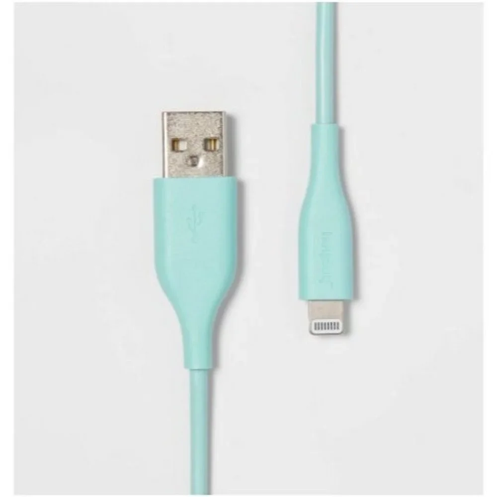 Heyday 3' Lightning to USB-a Round Cable Spring Teal
